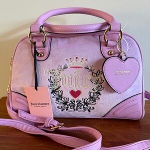 NWT Juicy Couture Heritage Bowlers Bag in Fondant Pink